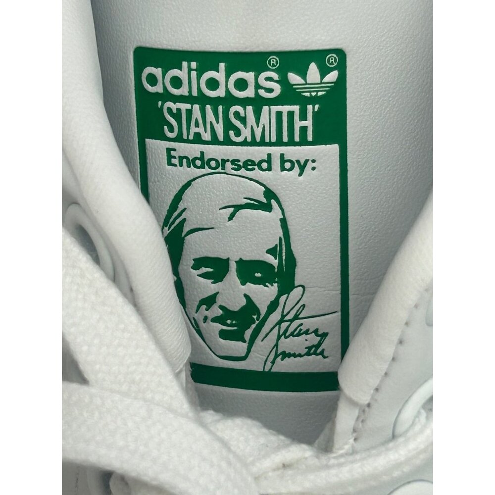Adidas Stan Smith White & Green Classic Sneakers Size 7 1/2 Prime Green Women's - Picture 9 of 9